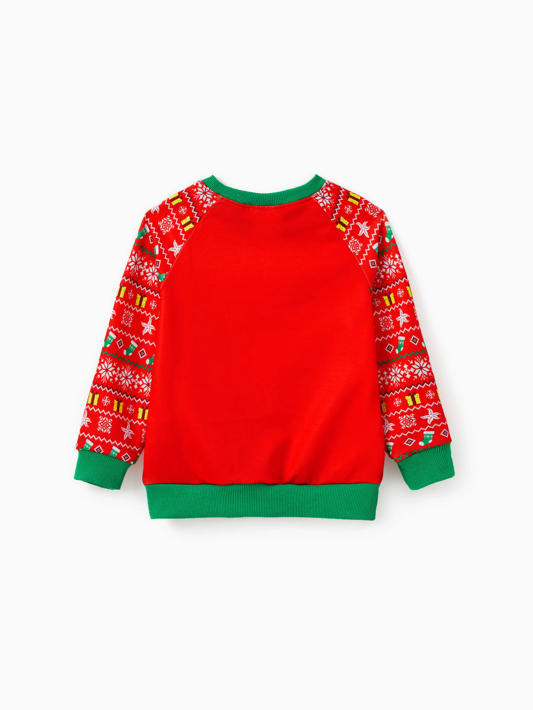 SpongeBob SquarePants Family matching 1pc Christmas Pattern Long-sleeve Sweatshirt/Jumpsuit 
 Red