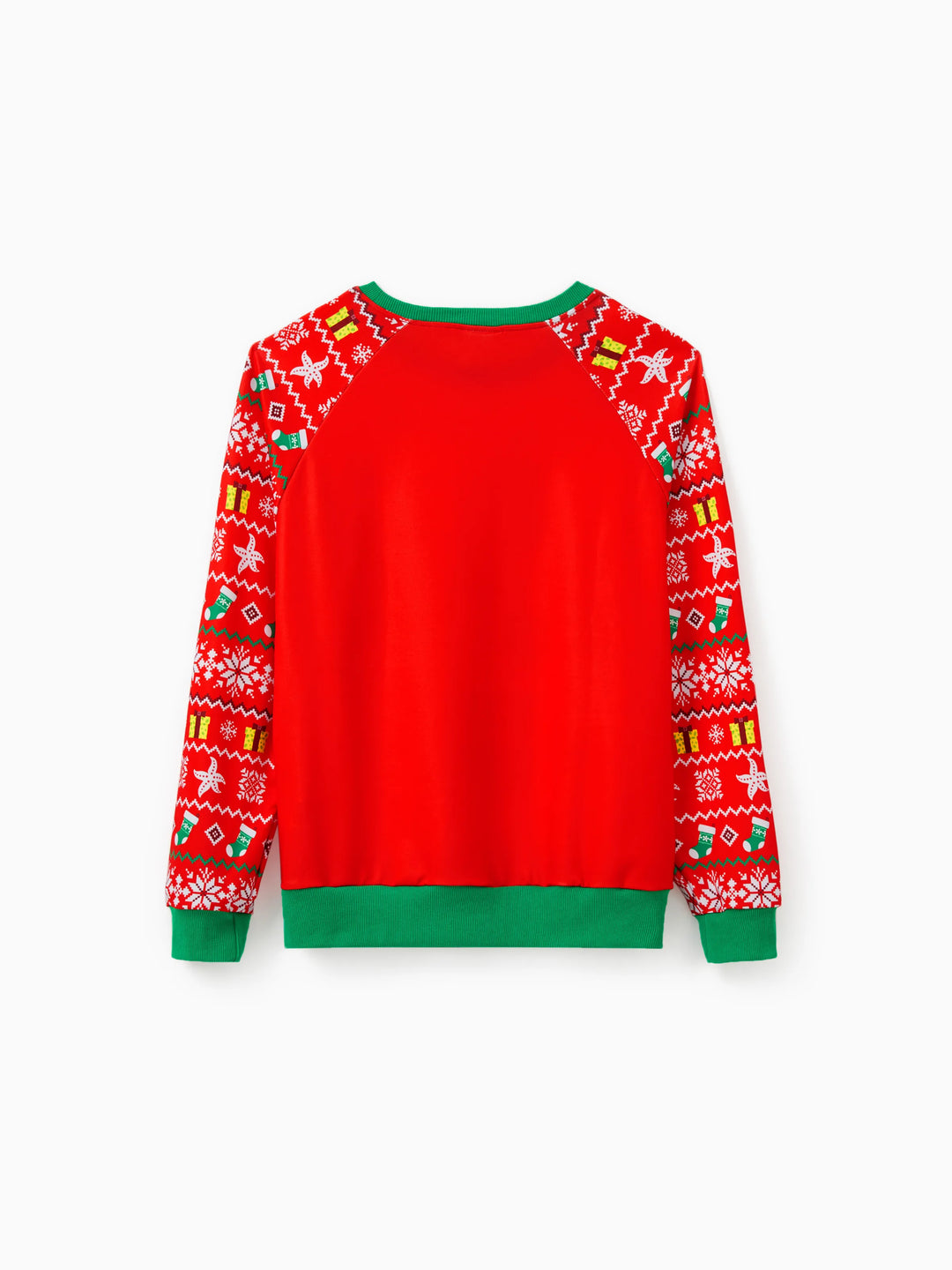 SpongeBob SquarePants Family matching 1pc Christmas Pattern Long-sleeve Sweatshirt/Jumpsuit 
 Red