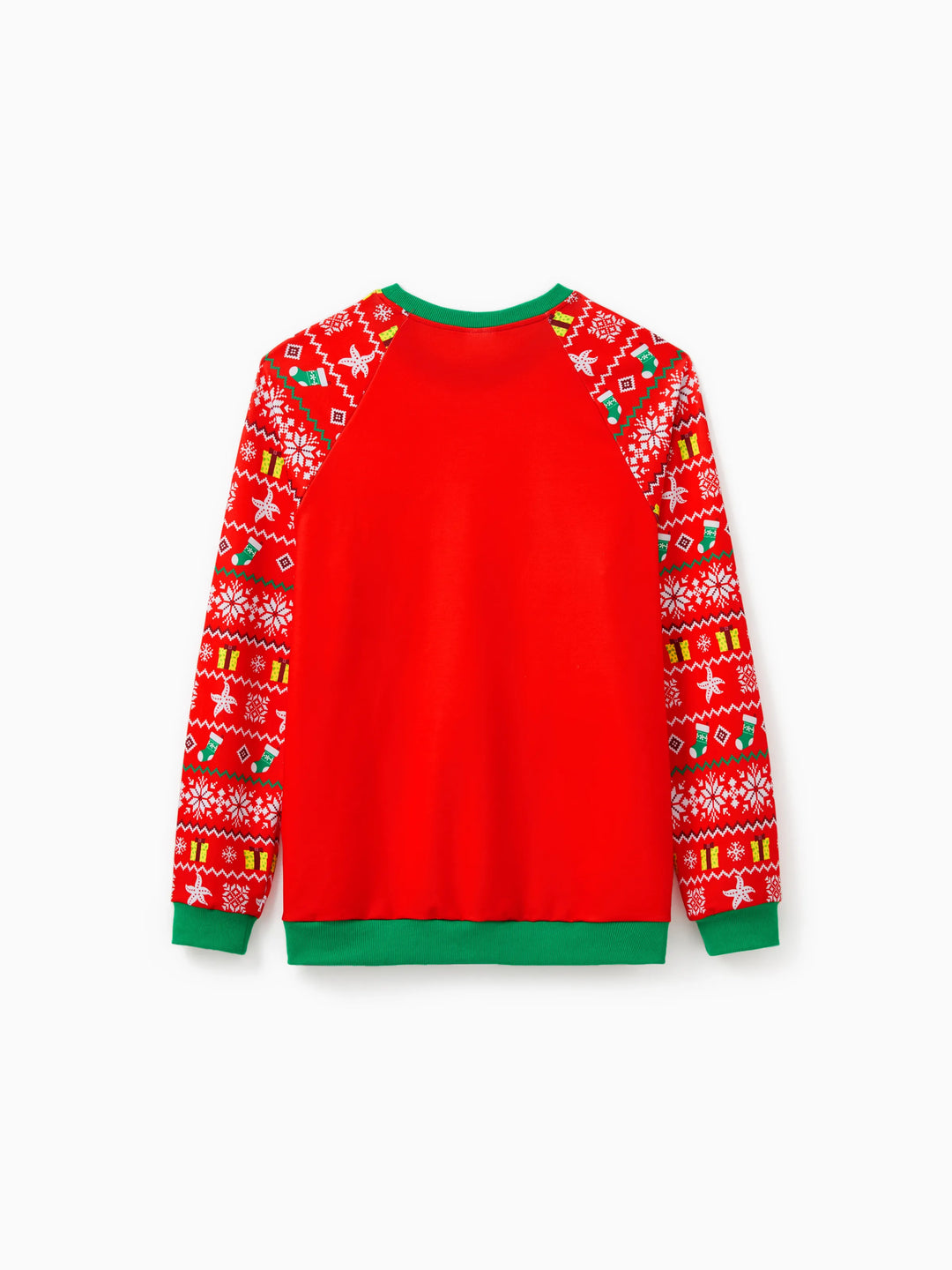 SpongeBob SquarePants Family matching 1pc Christmas Pattern Long-sleeve Sweatshirt/Jumpsuit 
 Red