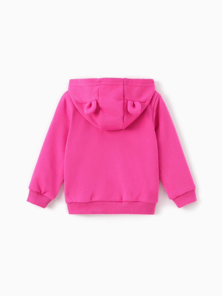 Looney Tunes Baby/Toddler Girl 1pc Character Print Hooded Jacket With 3D Ear Pink