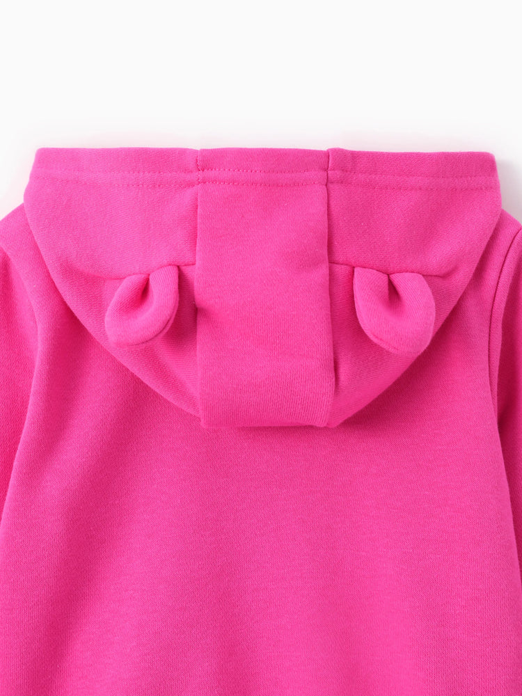 Looney Tunes Baby/Toddler Girl 1pc Character Print Hooded Jacket With 3D Ear Pink