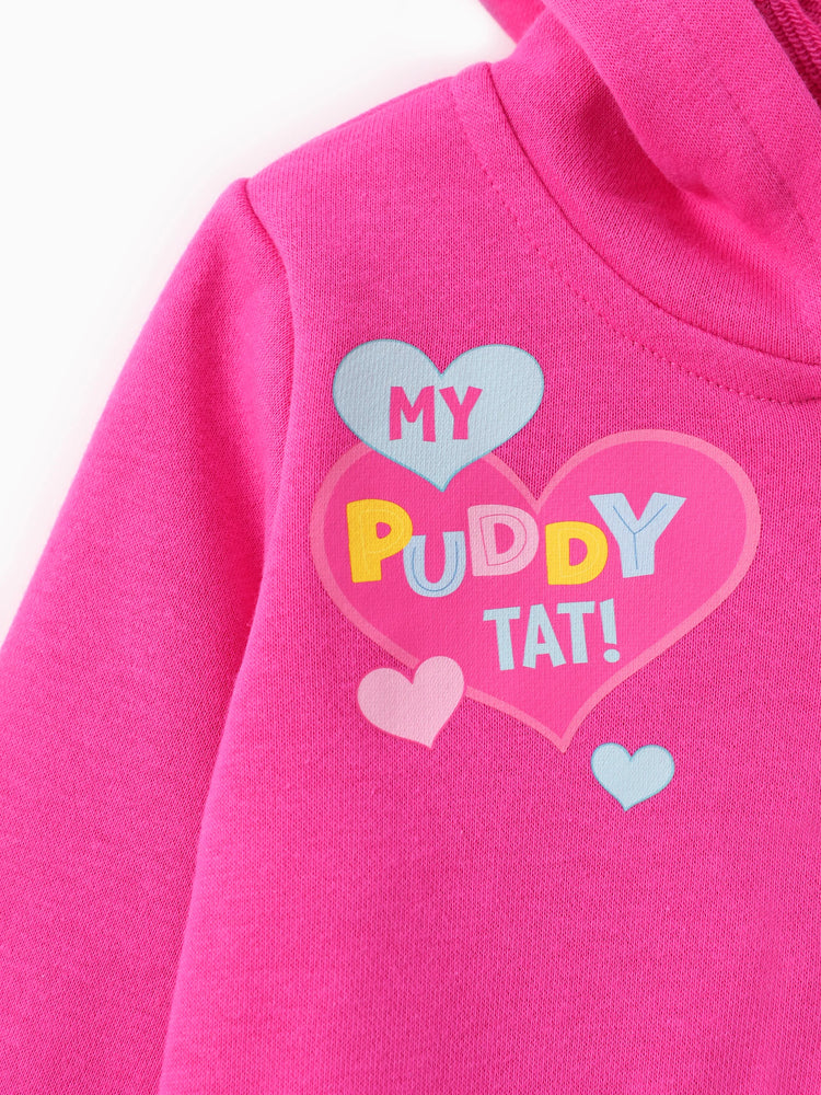 Looney Tunes Baby/Toddler Girl 1pc Character Print Hooded Jacket With 3D Ear Pink