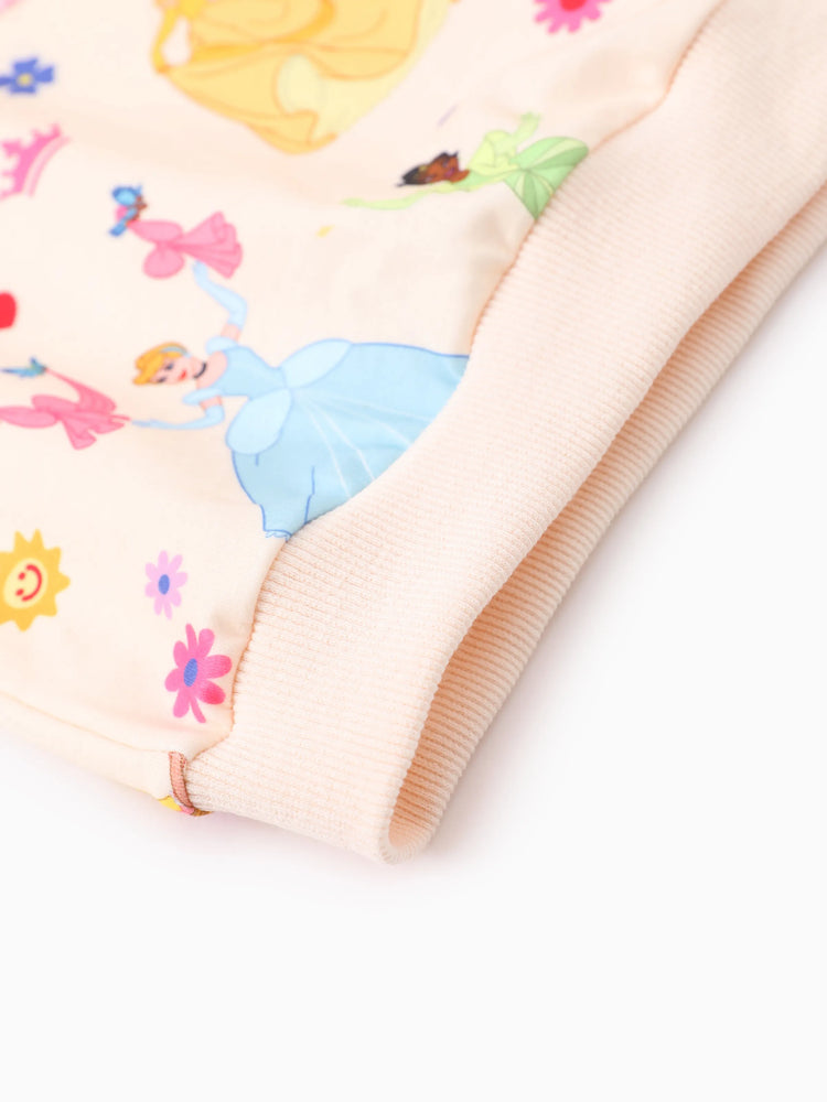 Disney Princess Toddler Girl 2pcs Ruffled Sweatshirt And Pants Set OffWhite