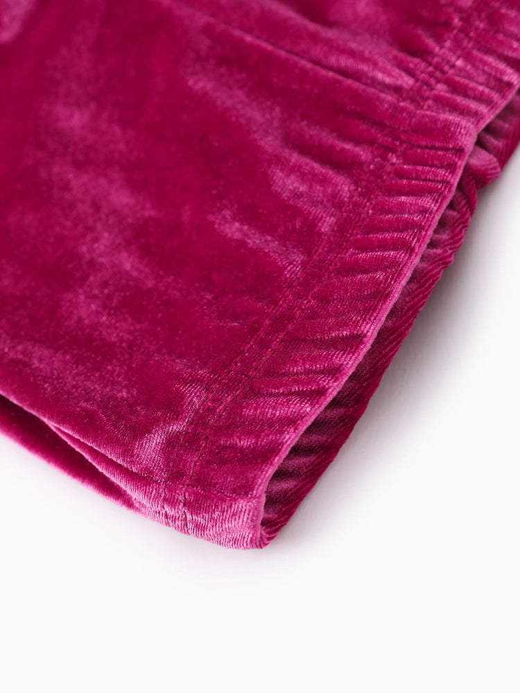 Barbie Clothing Toddler/Kid Girl 2pcs Character Embroidered Sequin Velvet Hooded Top And Flared Pants Set
 Rose pink