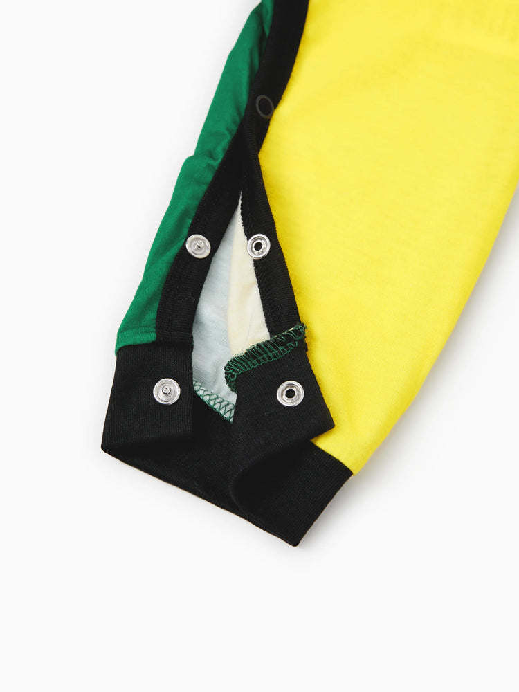 Ensemble pyjama de Noël familial ELF avec ceinture et col assortis et chaussettes de Noël