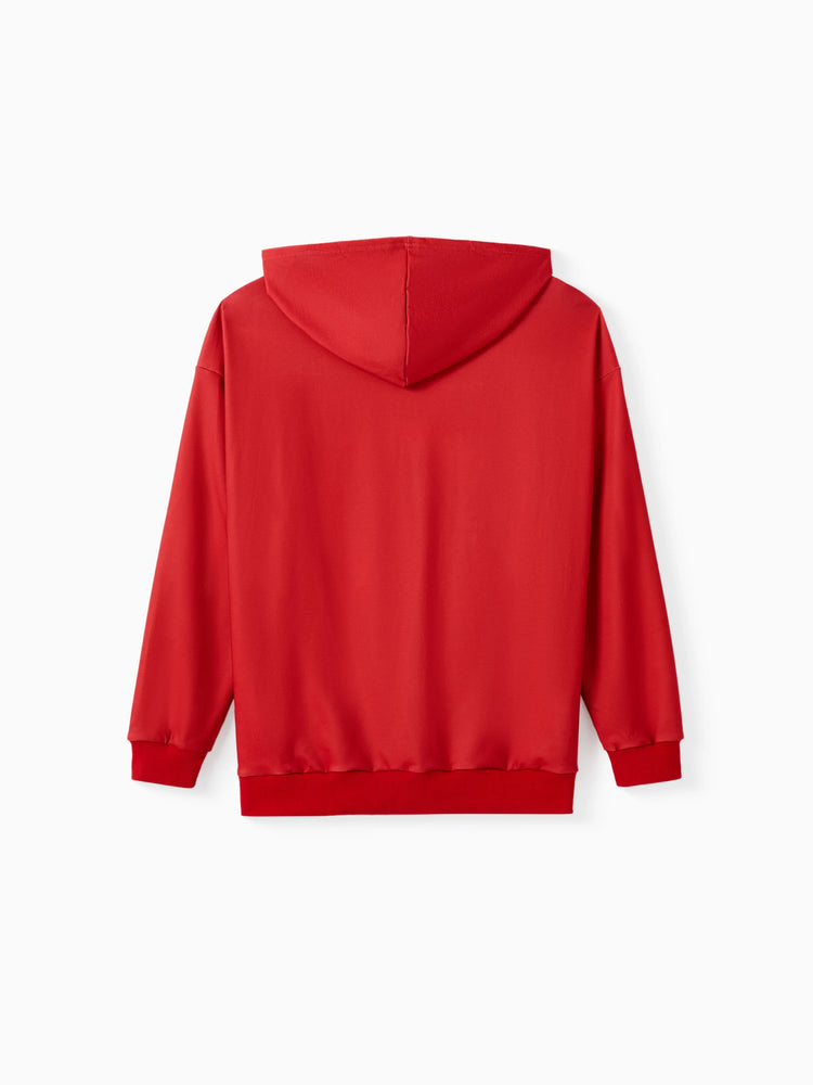 Disney Stitch Family matching 1pc Christmas Snowflake Polka dots Hoodie Red