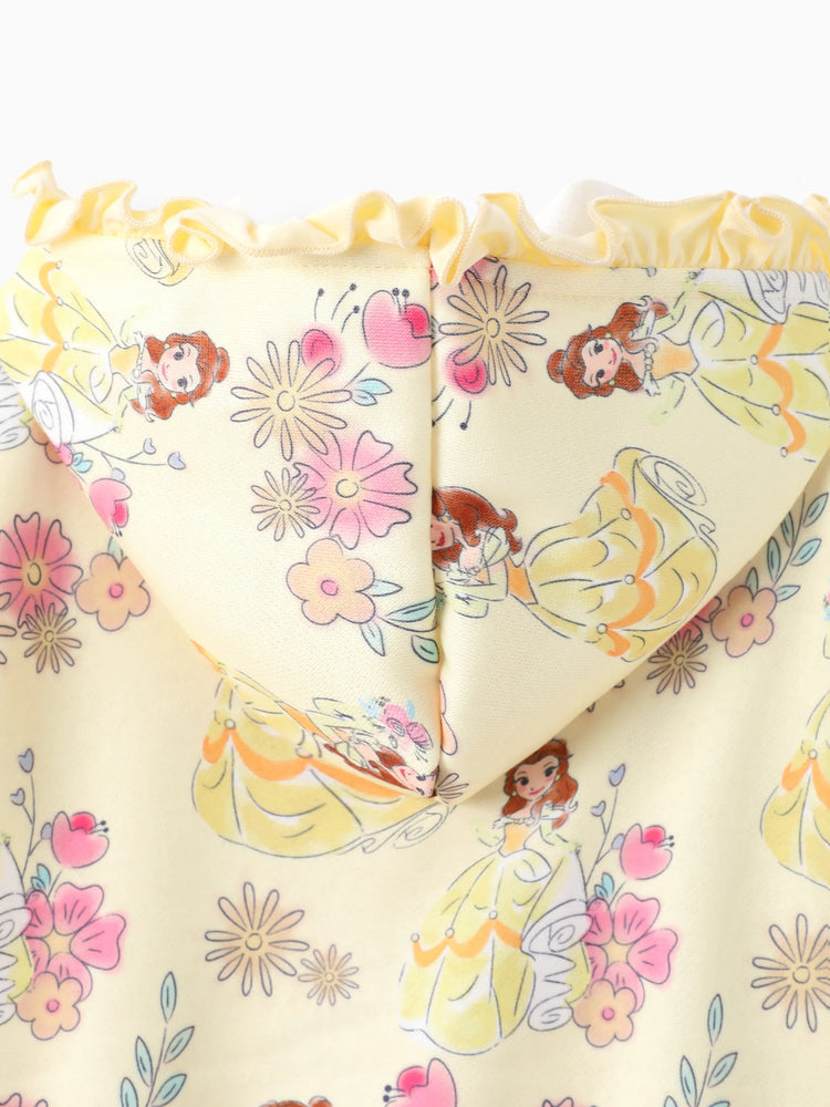 Veste à capuche à volants motif floral Disney Princess pour bébé/petite fille Belle
 Jaune