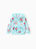 Disney Princess Baby/Toddler Girl Ariel Floral Pattern Ruffled Hooded Jacket 
 Green