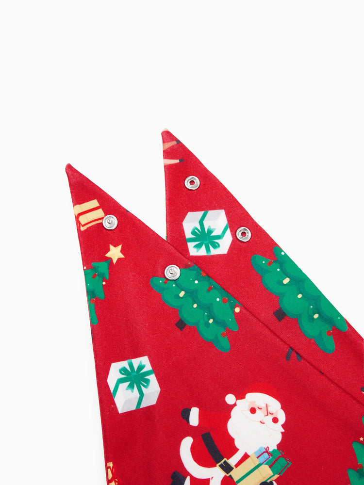 Pyjama de Noël familial, combinaison à capuche et imprimé renne 3D avec chaussettes de Noël, rouge-2