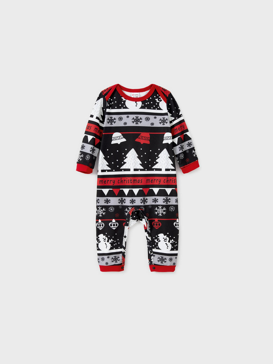 Weihnachtsbaum Schneeflocken- und Buchstaben-Print Graue Familienpassende Langarm-Pyjama-Sets mit Weihnachtssocken Grau