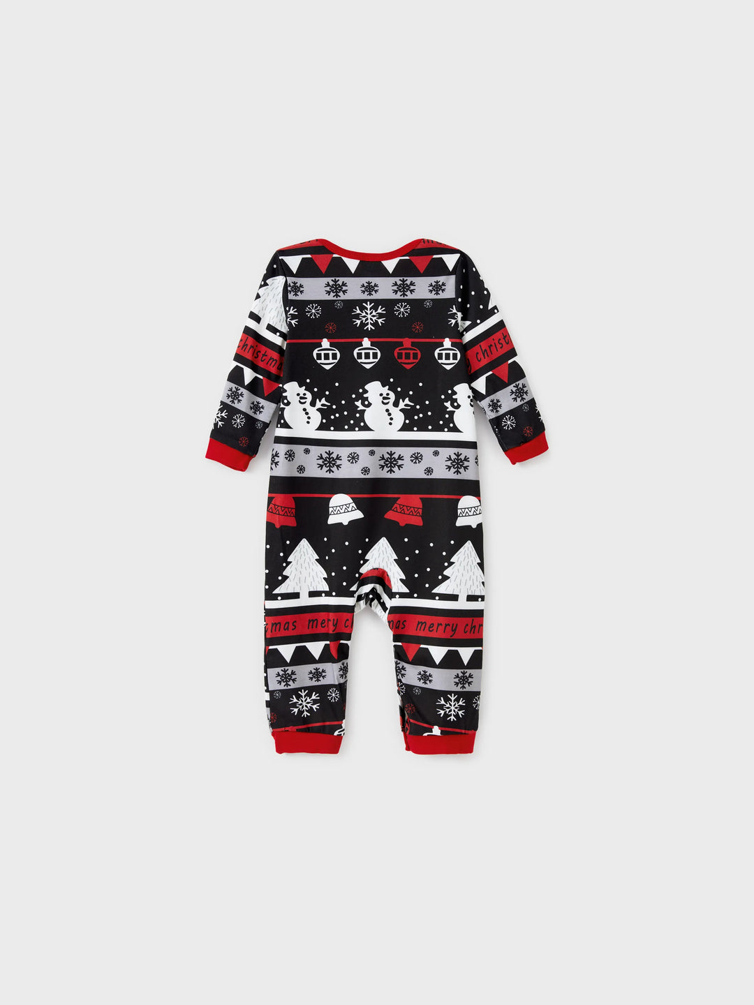 Weihnachtsbaum Schneeflocken- und Buchstaben-Print Graue Familienpassende Langarm-Pyjama-Sets mit Weihnachtssocken Grau
