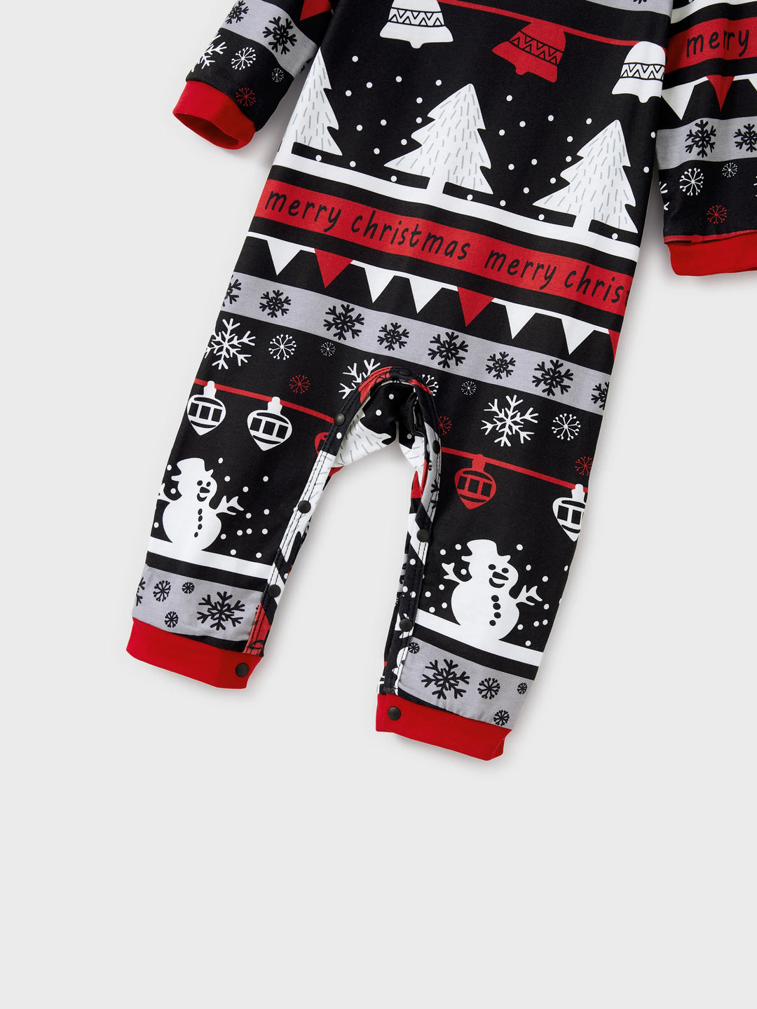 Weihnachtsbaum Schneeflocken- und Buchstaben-Print Graue Familienpassende Langarm-Pyjama-Sets mit Weihnachtssocken Grau
