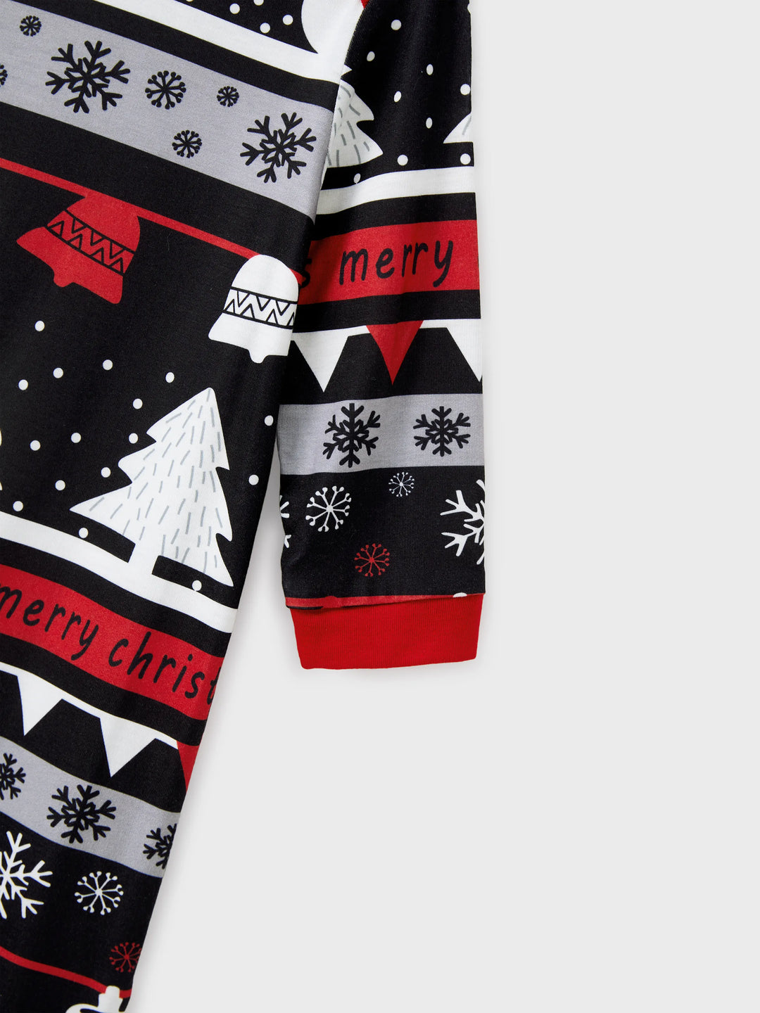 Weihnachtsbaum Schneeflocken- und Buchstaben-Print Graue Familienpassende Langarm-Pyjama-Sets mit Weihnachtssocken Grau