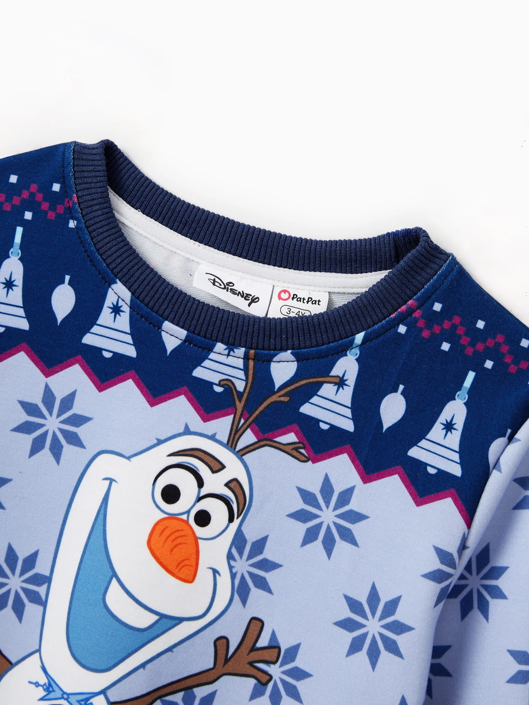 Disney Frozen Family passendes 1-teiliges langärmeliges Oberteil zu Weihnachten Elsa Anna Olaf Schneeflockenmuster  Mehrfarbig