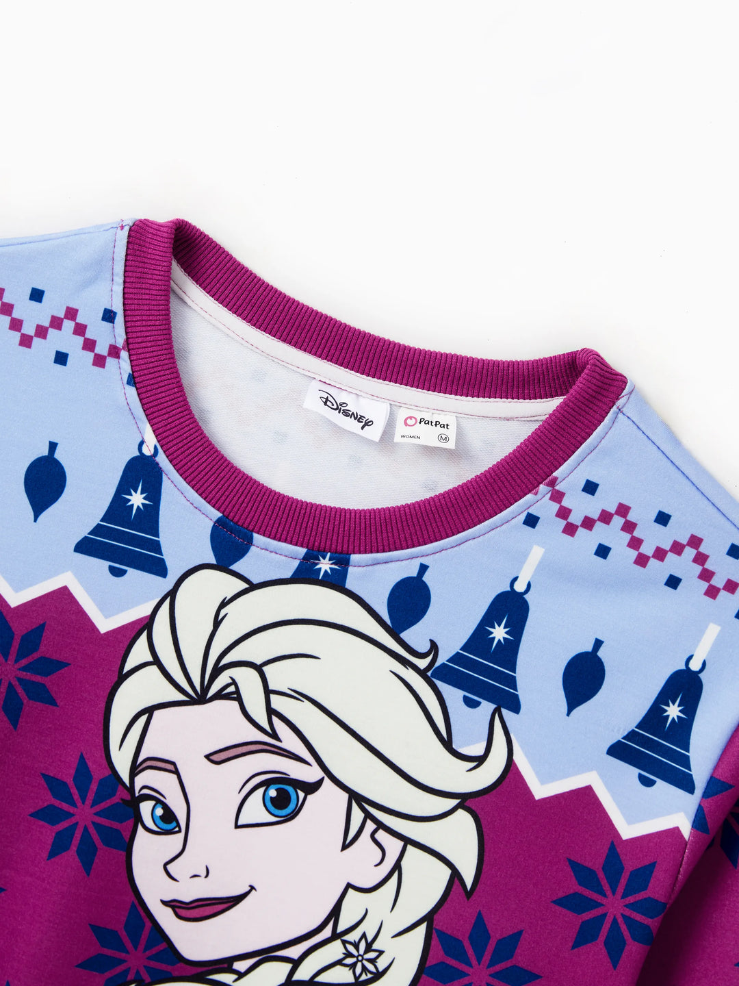 Disney Frozen Family passendes 1-teiliges langärmeliges Oberteil zu Weihnachten Elsa Anna Olaf Schneeflockenmuster  Mehrfarbig