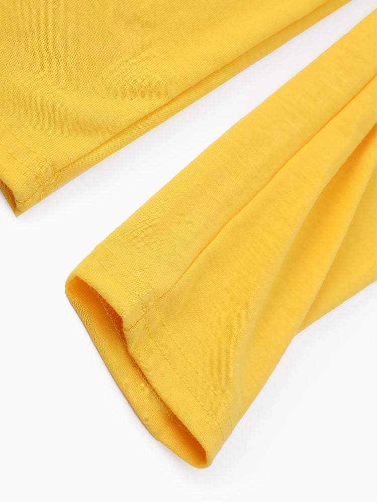 Toddler Girl Casual Solid Color Pants Yellow