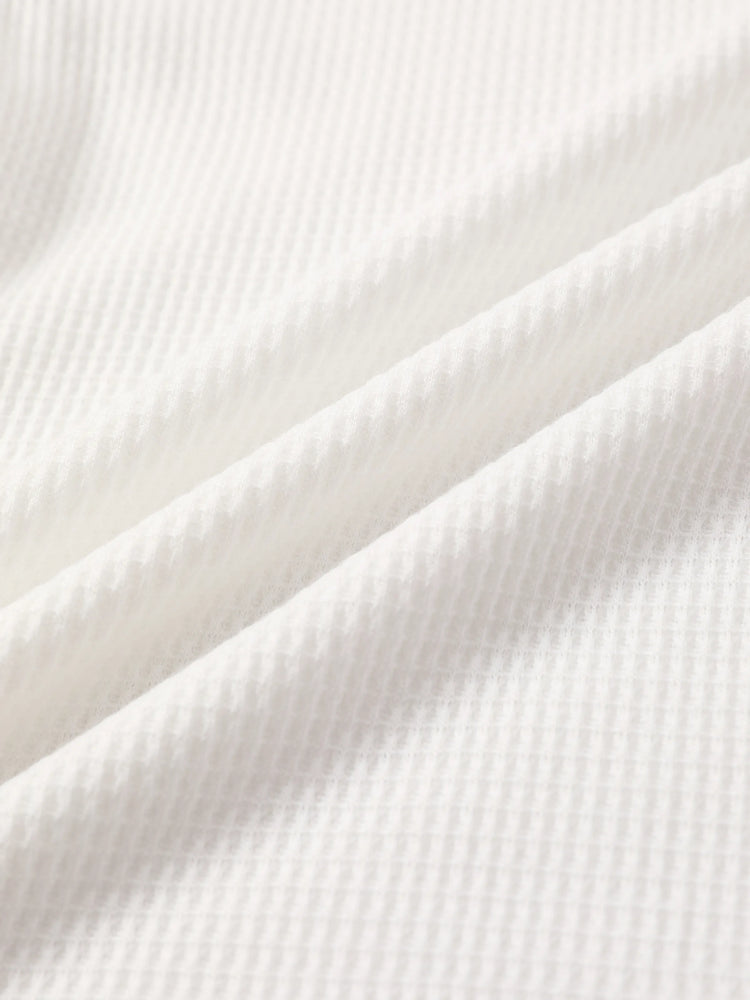 2-teiliges T-Shirt mit Raglanärmeln in Waffelmuster und einfarbigen Shorts für Kleinkinder und Jungen dunkelblau