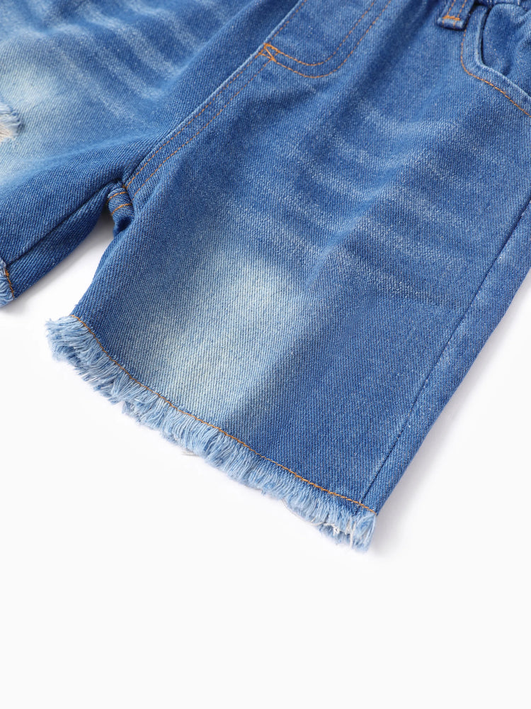 Ensemble 2 pièces pour tout-petit garçon de Pâques avec motif animalier enfantin et trou DENIMBLUE