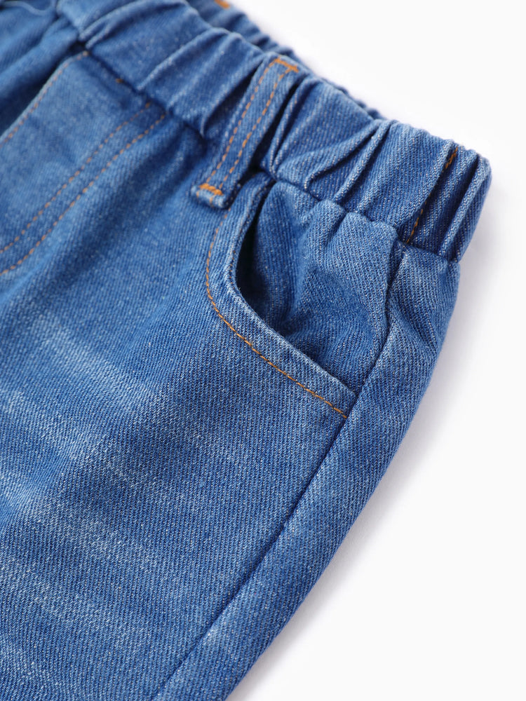 Ensemble 2 pièces pour tout-petit garçon de Pâques avec motif animalier enfantin et trou DENIMBLUE