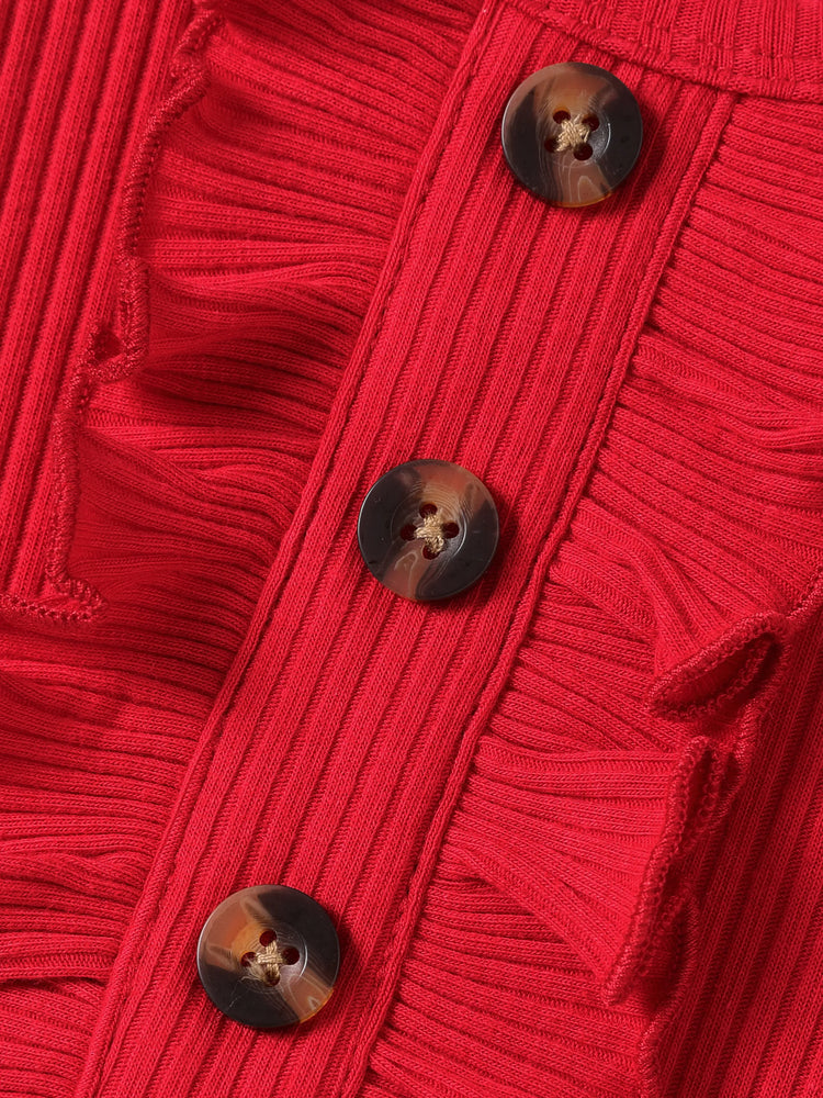 Robe de Noël à volants et imprimé quadrillé pour petite fille avec bandeau rouge