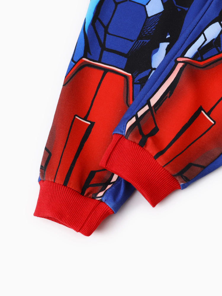 Justice League Toddler Boy Superman/Batman 3pcs Cosplay Costume with Removable Cloak Set Blue