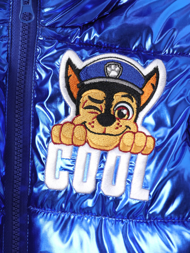PAW Patrol Toddler Boy Chase Bright Hooded Quilted Puffer Jacket Coat Blue
