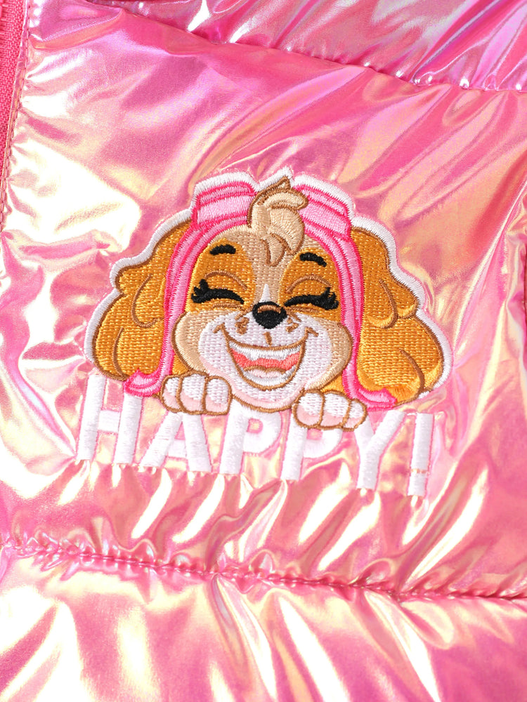 PAW Patrol Toddler Girl 1pc Chase/Skye Bright Hooded Quilted Puffer Jacket Coat Pink
