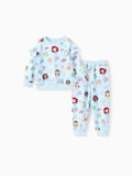Ensemble 2 pièces sweat-shirt et pantalon à volants pour petite fille Disney Princess, bleu clair