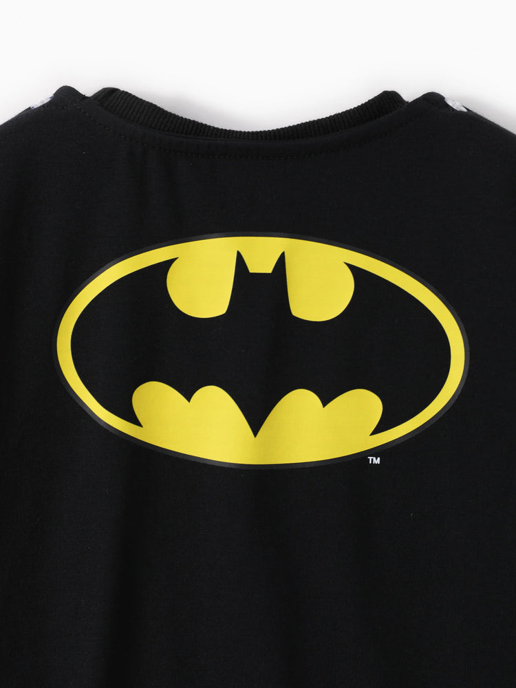 Justice League Toddler Boy Superman/Batman 3pcs Cosplay Costume with Removable Cloak Set Grey