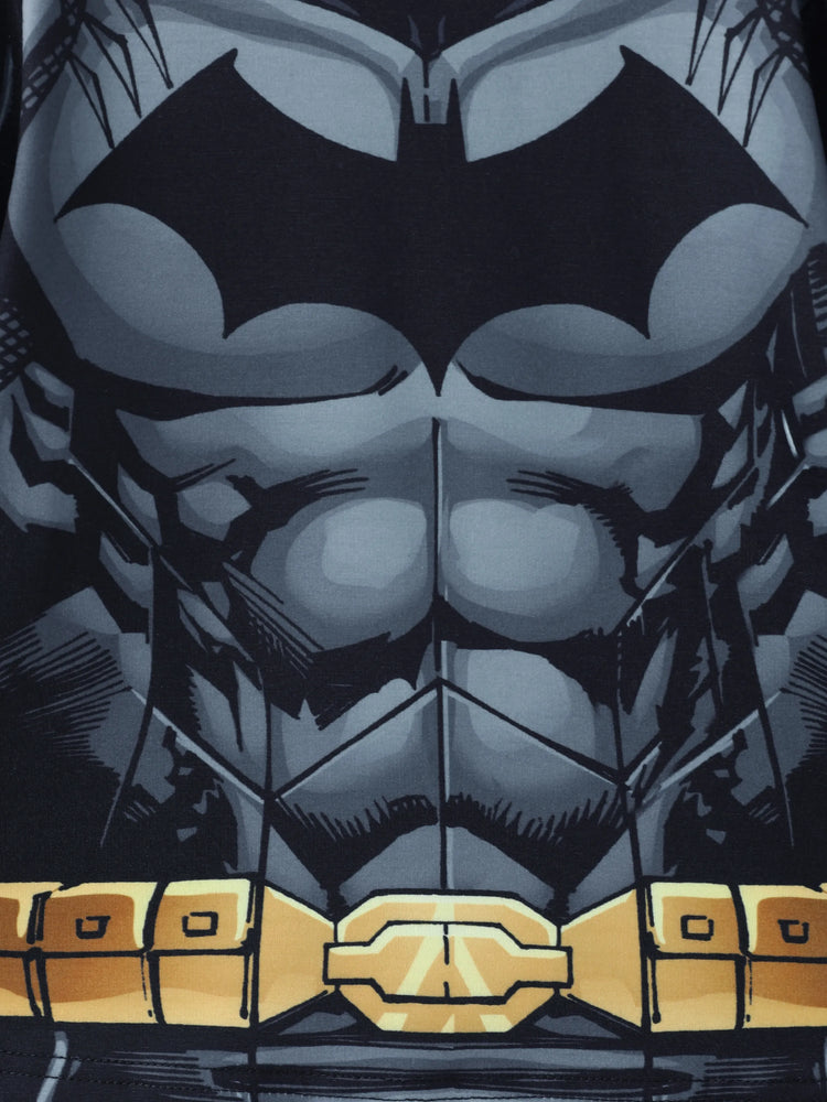 Justice League Toddler Boy Superman/Batman 3pcs Cosplay Costume with Removable Cloak Set Grey