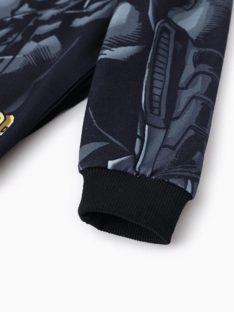 Justice League Toddler Boy Superman/Batman 3pcs Cosplay Costume with Removable Cloak Set Grey