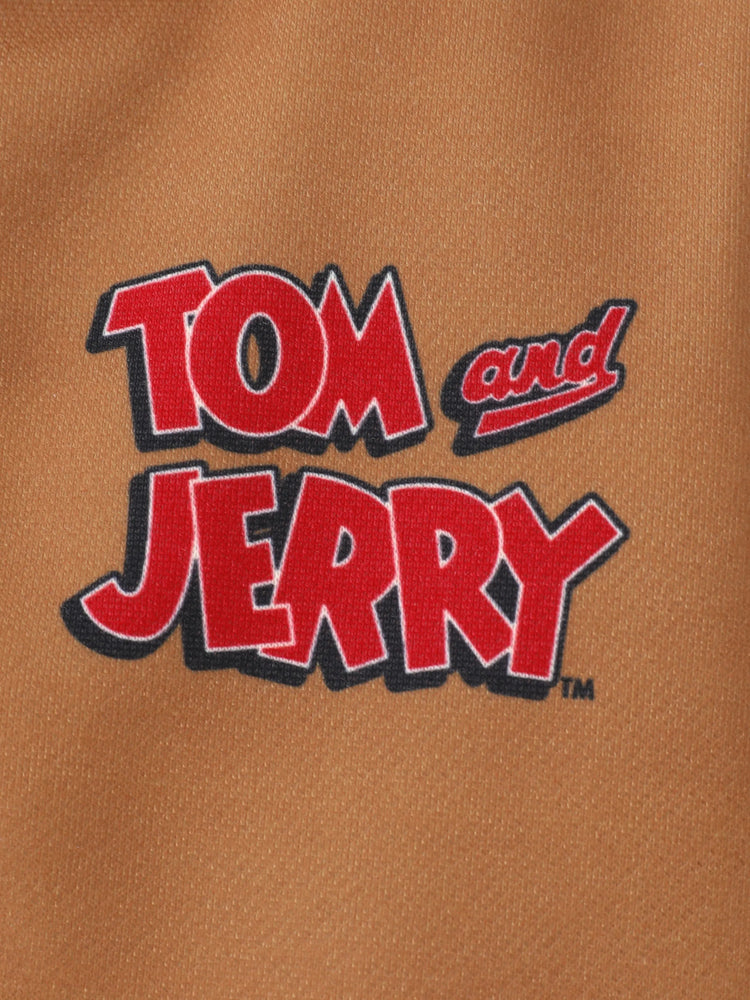 Veste à manches longues colorblock Tom et Jerry pour tout-petit/enfant garçon/fille beige clair