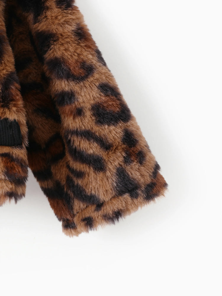 Ensemble 3 pièces pour bébé fille, 95 % coton, manches longues, imprimé léopard, robe polaire et cardigan avec bandeau, kaki