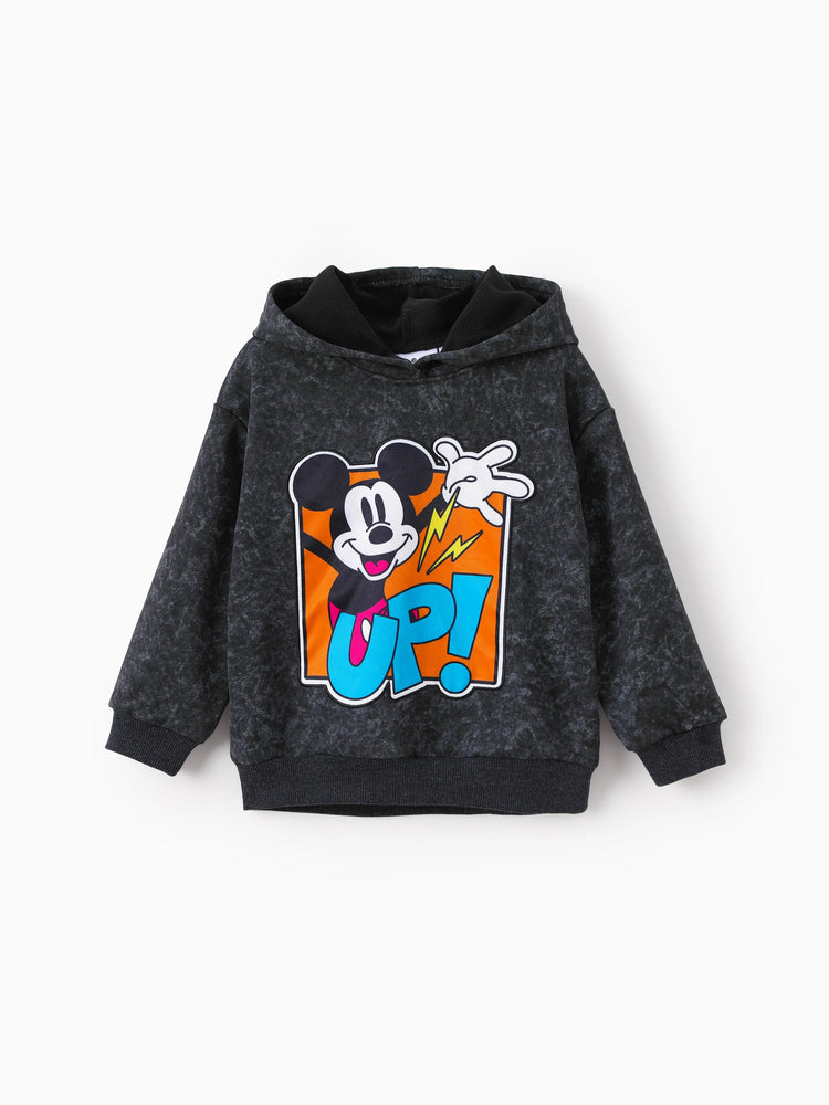 Disney Mickey and Friends Toddler/Kid Boy 2pcs Mickey Mouse Tie-dyed Hoodies And Pants Set Black