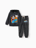 Ensemble 2 pièces Disney Mickey et ses amis pour tout-petit/enfant garçon, sweat à capuche et pantalon Mickey Mouse tie-dye noir
