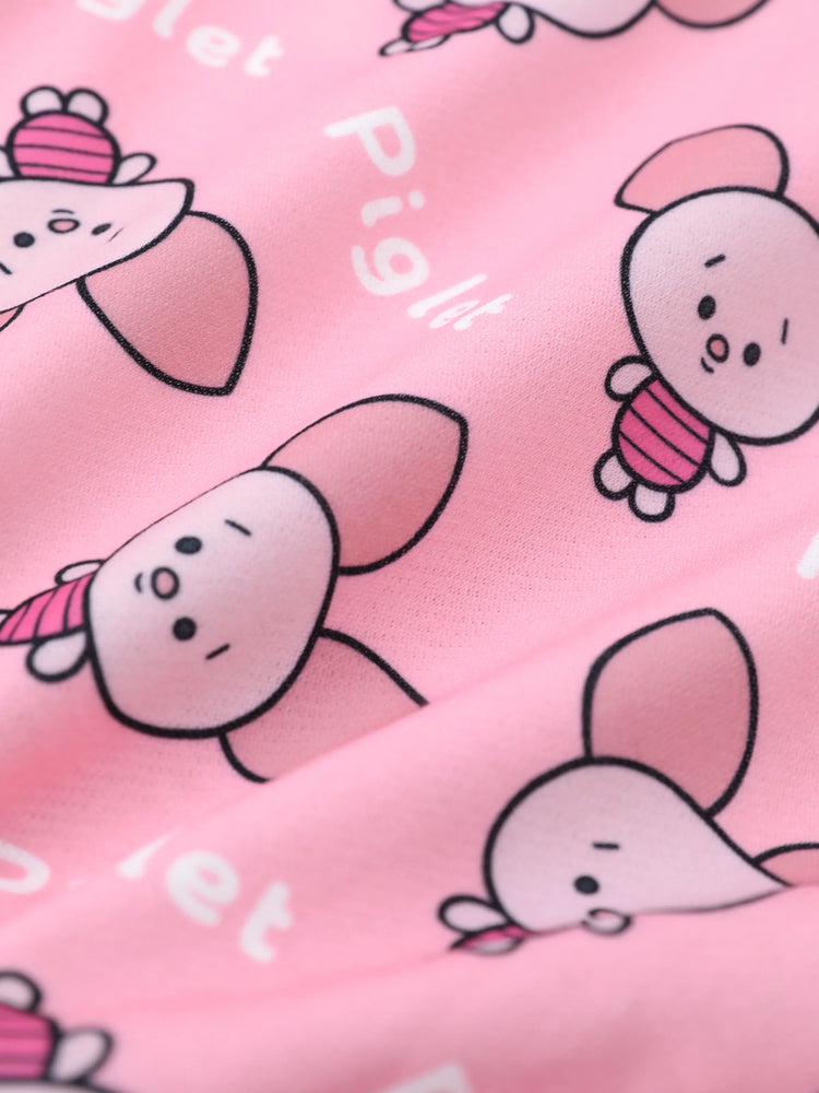 Disney Winnie the Pooh Baby/Toddler Boy/GIrl Character Allover Print Hooded Jacket 
 Pink