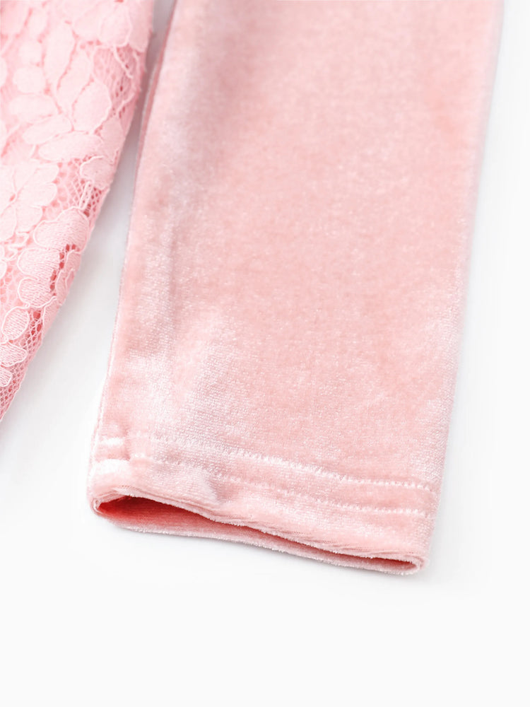 Robe en tulle fleurie en velours brodée rose pour petite fille Princesse Disney Ariel/Jasmine/Raiponce