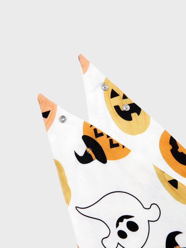 Pyjama assorti pour toute la famille, imprimé citrouille et fantôme, blanc, pour Halloween