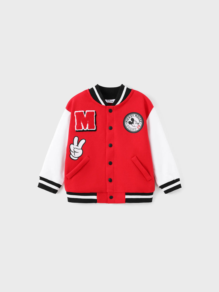 Chaqueta con parche de Mickey Mouse de Disney Mickey y sus amigos para niños pequeños/niños pequeños, 1 pieza, color rojo