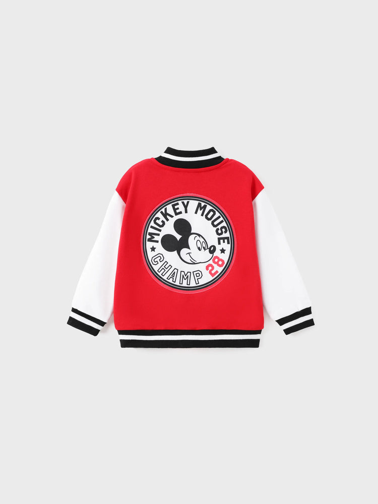 Disney Mickey and Friends Toddle/Kid Boy 1 Stück Mickey Mouse Patch Colorblock Jacke  rot