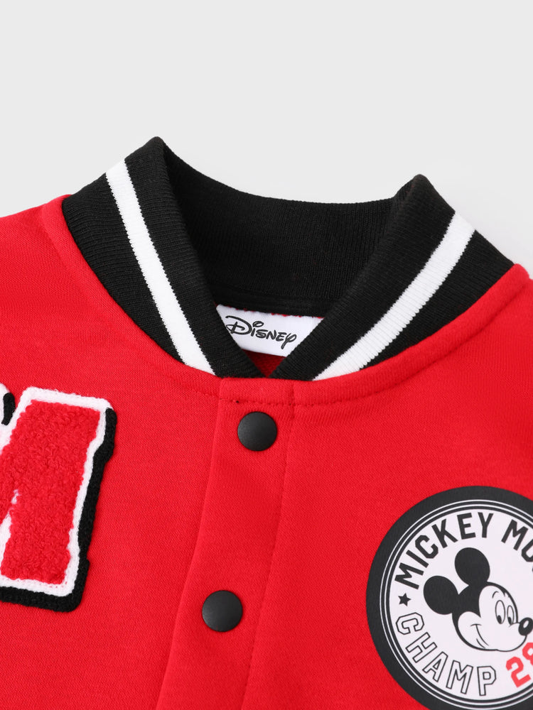 Disney Mickey and Friends Toddle/Kid Boy 1 Stück Mickey Mouse Patch Colorblock Jacke  rot