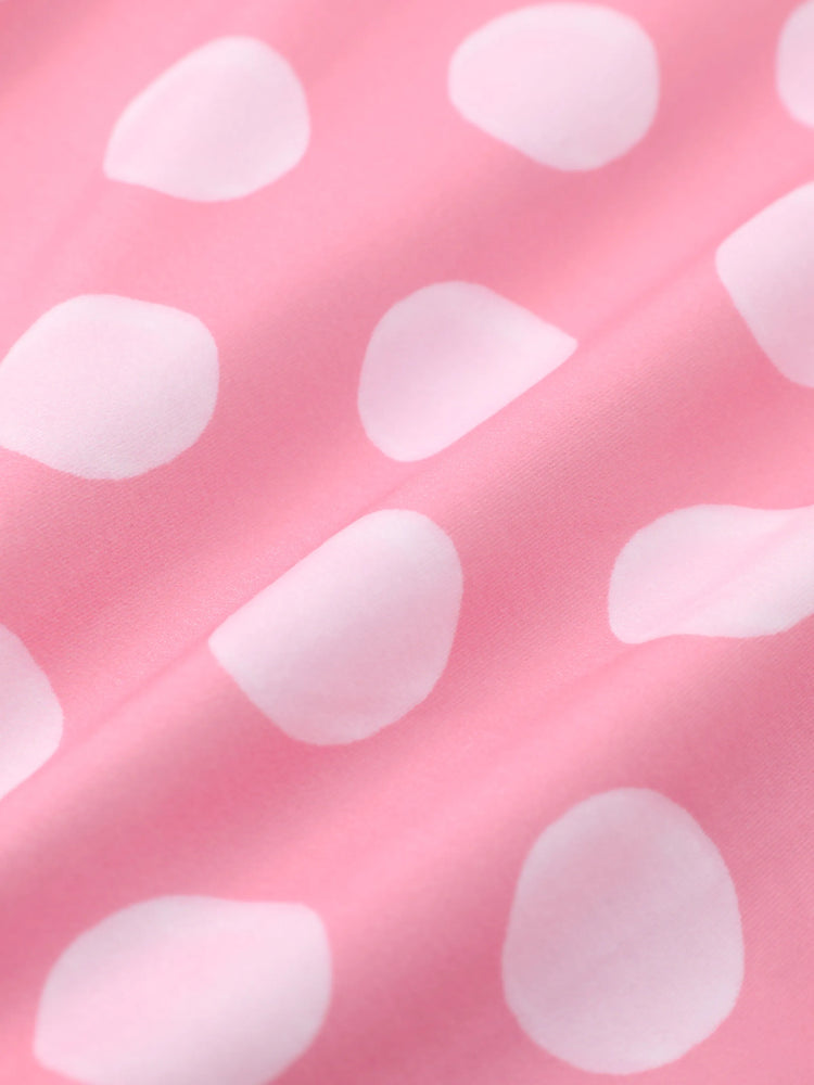 Disney Mickey and Friends Toddler/Kid Girl 2pcs Minnie Mouse Polka dots Hoodie And Pants Set Pink