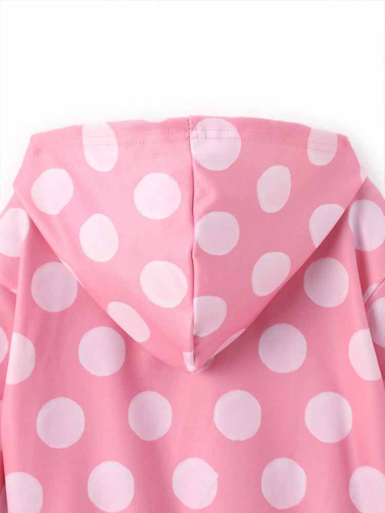Disney Mickey and Friends Toddler/Kid Girl 2pcs Minnie Mouse Polka dots Hoodie And Pants Set Pink