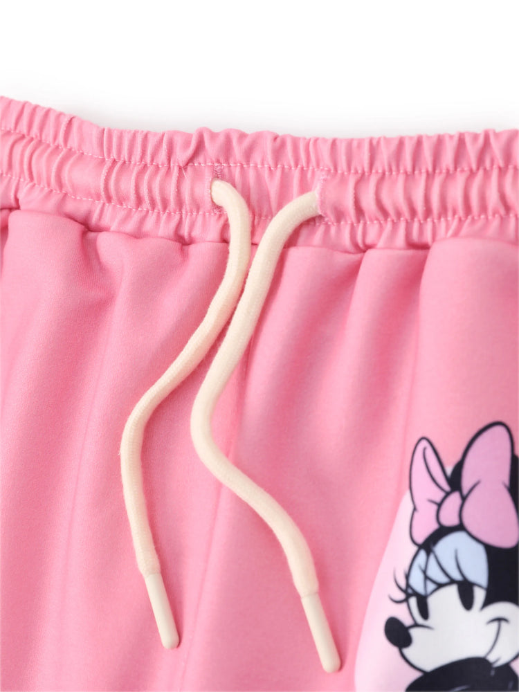 Disney Mickey and Friends Toddler/Kid Girl 2pcs Minnie Mouse Polka dots Hoodie And Pants Set Pink