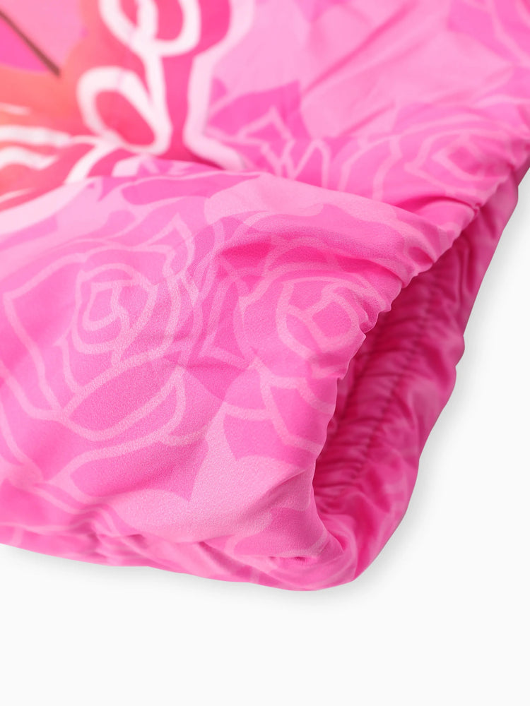 Chaqueta acolchada con capucha y borde de felpa Aurora para niña pequeña de Disney Princess, 1 pieza, Roseo