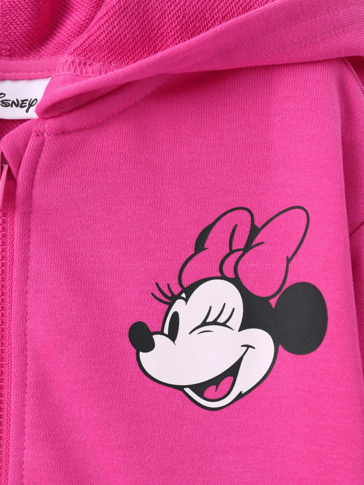 Veste à capuche motif graffiti Disney Mickey et ses amis pour fille Minnie, 1 pièce, Roseo