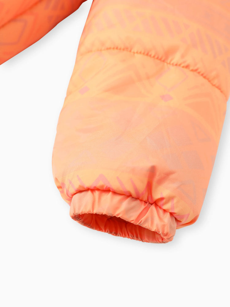 Chaqueta acolchada con capucha y borde de peluche de Moana para niña pequeña de Disney, color naranja, 1 pieza