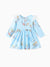 Disney Princess Baby Girl Cinderella Print Ruffled Dress Blue