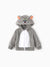 Tom and Jerry Baby/Toddler Character Embroidered Plush Hooded Coat With 3D Ears Grey
