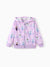 Disney Frozen Toddler Girl 1pc Elsa Anna and Olaf Snowflake Allover Print Hooded Jacket Pink purple